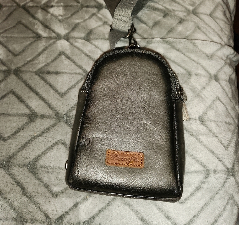 Wrangler Black Leather Belt Bag